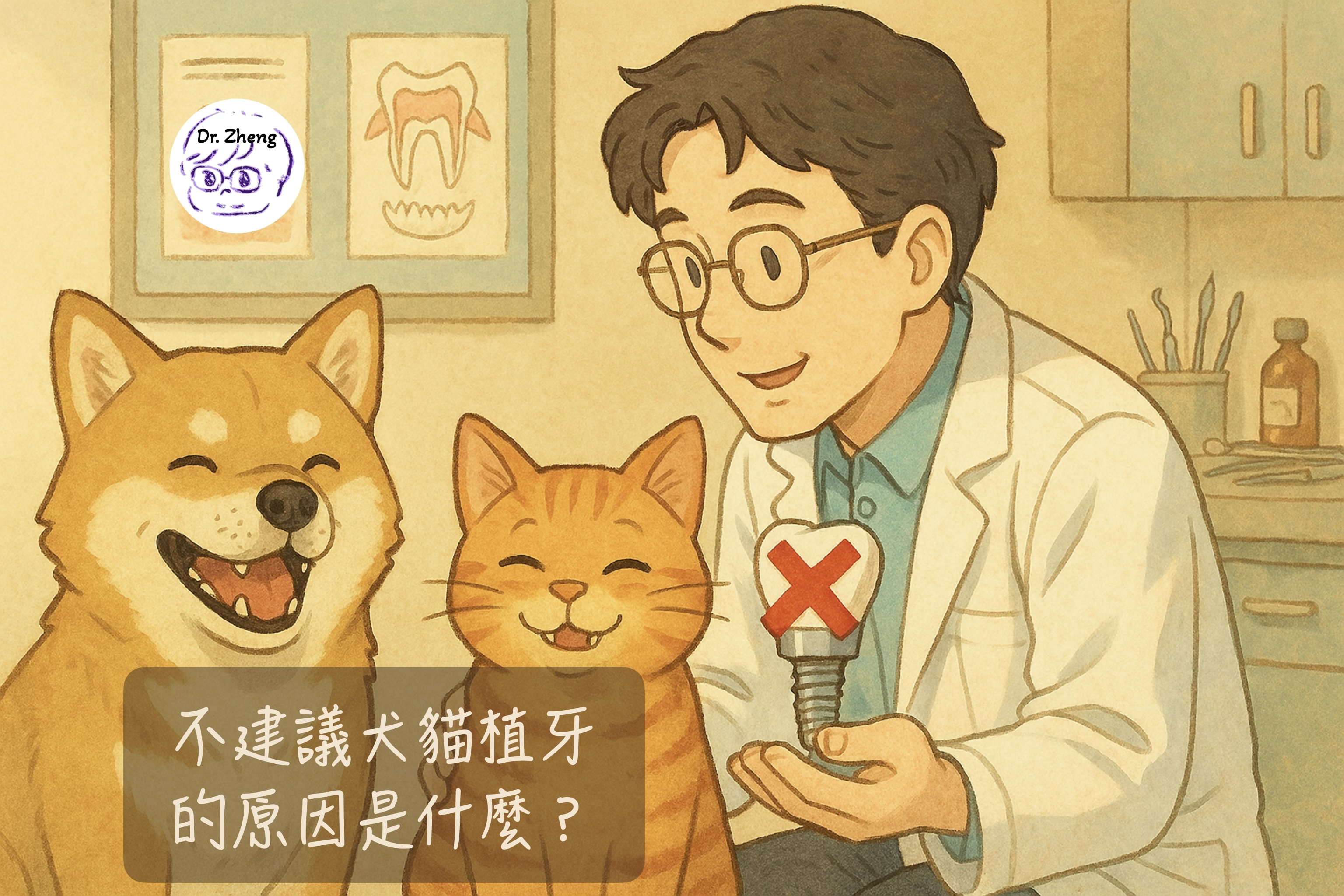 不建議犬貓植牙的原因是什麼？獸醫牙科師解析6大臨床原因！ - 鄭穎翔獸醫師的犬貓牙科
