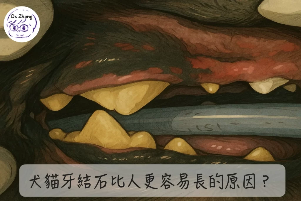 犬貓牙結石比人更容易長的原因?